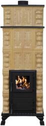 eSemineu Premium Terracotta Stove Caro Cream/Rustic 5R with Granite 10 kW