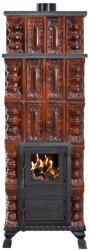 eSemineu Premium Terracotta Stove Brown/Gold 5R with Granite 10 kW
