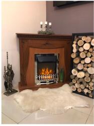 Art Flame Galileo silver & Napoli 1100x1016x300 mm walnut
