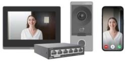 Uniview Videó kaputelefon szett, PoE Switchel (KIT/201S/372S/NSW2020)