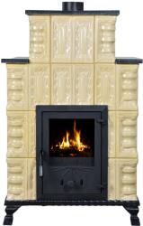 eSemineu Premium Terracotta stove Lucifer CremRustic 4 rows 12 kW
