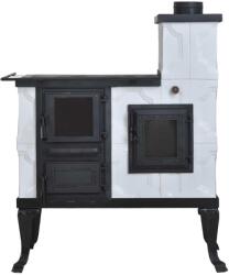 eSemineu Terracotta stove Small Boot White Premium 8kW right