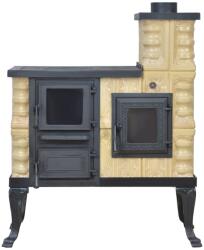 eSemineu Terracotta Premium small boot Cream/Rustic with glass door 8kW right