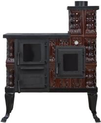 eSemineu Terracotta Premium small boot Brown with glass door 8kW right