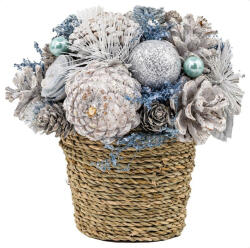 MagicHome MagicHome Karácsonyi ikebana, natúr, krémszínű, 19 x 19 cm (TC8091425)