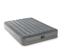  Felfújható vendégágy, Intex Queen Prestige középmagas matrac, 152 x 203 x 30 cm, szürke, kétszemélyes, szálas belső szerkezettel, puha felülettel, beépített USB-s elektromos pumpával (64114) (64114)