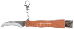 Strend Pro Gombász kés, Strend Pro MK003, 14/21 cm, természetes sörtékkel, acél penge, görbített, markolatán cm mérce (TC2170556)