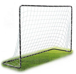 Neo-Sport Futballkapu, Neo-Sport NS-492, 183 x 122 x 61 cm, fekete keret, fehér PE háló, fém váz, időjárásálló, 4 db rögzítő, könnyű kivitel, szerszám nélkül szerelhető (TE1492)