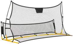 Neo-Sport Visszapattanó futball edzőháló, Neo-Sport, 210 x 120 x 35 cm, kétoldalas, 2 az 1-ben, fém váz, fekete PE háló, 4 db rögzítő, beltéri és kültéri (TE1493)