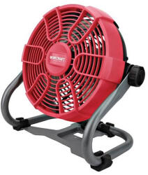 Worcraft Hordozható ventilátor, Worcraft CJF-S20Li ShareSYS, piros/szürke, akkumulátoros, 26 W, átmérő: 23 cm, 2 sebességfokozat, 20 V Li-Ion, akkumulátor és töltő nélkül (TC2171108)