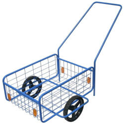  Kétkerekű kocsi, RDV 5 / Rapid 5, kék, 61, 8 x 41, 8 x 23, 2 cm, 80 kg teherbírás, 24 cm tömör kerekek, kétkerekű, kivehető fogantyú, golyóscsapágyas (TC217611)