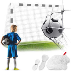 Neo-Sport Futballkapu háló, Neo-Sport, 180 x 120 x 60 cm, PE, strapabíró, nagy ütésállóság, rögzítő kötelekkel, könnyen szerelhető (TE1480)