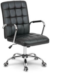Sofotel Irodai szék, Sofotel Benton, fekete, műbőr kárpitozás, dönthető Tilt mechanika, magasságállítás, ergonomikus háttámla, karfával (TE2430)