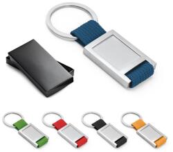  Breloc din metal si curele textile, in cutie cadou - Culoare: Albastru