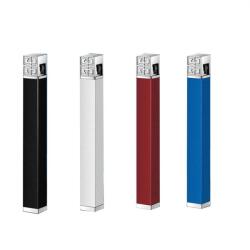  Bricheta Slim , din Metal, Cu Capac, Antivant, Reincarcabila, 8 cm - Culoare: Gri Bricheta