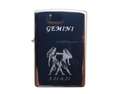  Bricheta Metalica Gravata Zodie Gemeni, Gemini Zodiac , 3, 5 X 5, 5 Cm Bricheta