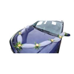  Aranjament floral, masini, tematica nunta, portocaliu, 3 m, trandafiri