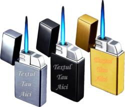  Bricheta Forma Zippo, Personalizata cu Textul Tau, Antivant, Reincarcabila, Metalica, 6 cm Bricheta
