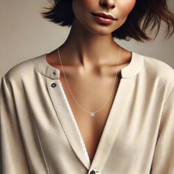  Lantisor Model Charm Inima Gravat Litera Ta- argint 925