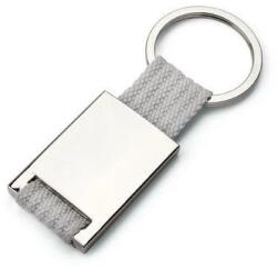  Breloc din metal si chingi, 28 x 60 x 6 mm, gri