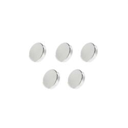  Set 5 magneti foarte puternici, gri, disc, simplu, 10 mm X 3 mm