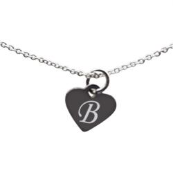  Bratara argint 925, 25 cm, si charm argint inima, gravat peronalizat cu litera ta