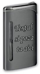  Bricheta Personalizata Neagra, Antivant, Gravata cu Poza si Textul Tau Bricheta