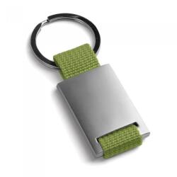  Breloc din metal si chingi, 28 x 60 x 6 mm, verde