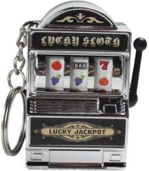  Breloc Model Slot Machine, Mecanism Functional, 4x6 cm, Plastic, Argintiu