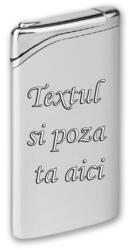  Bricheta Personalizata Argintie, Antivant, Gravata cu Poza si Textul Tau Bricheta