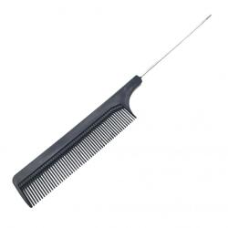  Pieptene clasic de coafat si pieptanat, culoare negru, dinti medii si desi, pentru orice tip de par, tepusa metal