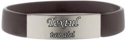  Bratara neagra silicon gravata personalizata cu textul tau