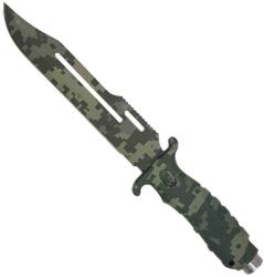  Cutit army de vanatoare cu lama si varf ascutite, 34 cm, husa, verde