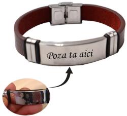  Bratara Model Piele Maro, M4, Personalizata cu Poza ta