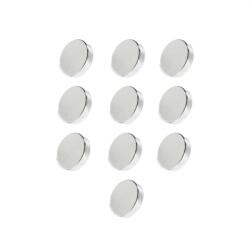  Set 10 magneti foarte puternici, gri, disc, simplu, 10mm X 3 mm
