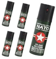  Set 5 spray piper paralizant, iritant, lacrimogen, 60 ml