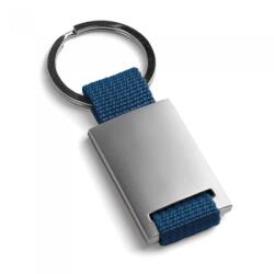  Breloc din metal si chingi, 28 x 60 x 6 mm, albastru