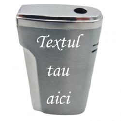  Bricheta Metalica Personalizata cu Textul Tau, Gaz, Antivant, Cutie, Gri Bricheta