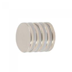  Set 5 magneti foarte puternici, gri, disc, simplu, 25 mm X 4 mm