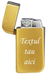  Bricheta Personalizata Aurie, Antivant, Gravata cu Textul Tau, E2 Bricheta