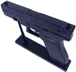  Bricheta Pistol Model Glock, Antivant, Reincarcabil, Suport, 19 cm, Negru Bricheta