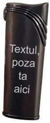  Bricheta Metalica Neagra, Antivant, Personalizata Poza si Text Sau Logo Bricheta