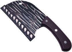  Cutit Tip Satar, Universal, Lama Forjata, Curbat, Maner Nituit, Protectie Lama, Agatatoare, 26 cm