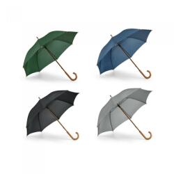  Umbrelă din Poliester cu ax si Maner din Lemn, Deschidere Manuala, 88 cm - Culoare: Verde