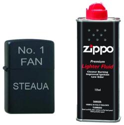  Bricheta Neagra Gravata No. 1 FAN Steaua si Lichid Zippo Bricheta