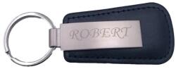  Breloc Personalizat cu Textul Tau, Metal si Piele, Negru, 7 cm