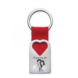  Breloc personalizat in forma de inima rosie gravat cu poza si text - dalimag - 89,00 RON