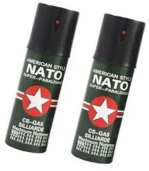  Set 2 spray piper paralizant, iritant, lacrimogen, 110 ml