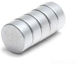  Set 5 magneti foarte puternici, gri, disc, simplu, 15 mm X 4 mm