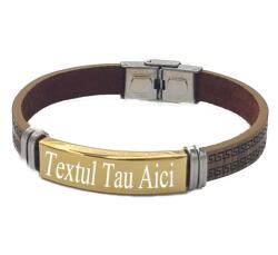  Bratara model Egipt, M4, aurie, personalizata cu textul tau